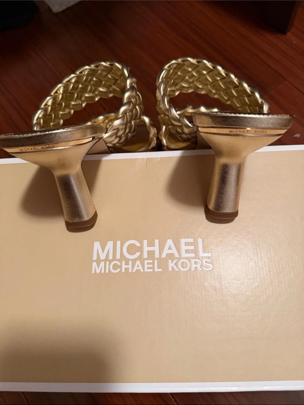 Michael Kors Amelia Mule in Metallic Gold